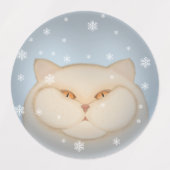Weihnachtskatzen Weihnachtskatze Britische Katze Etiketten (Design 1)