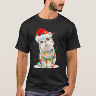 Weihnachtskatzen Weihnachtsmannmütze für Männer Ju T-Shirt