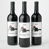 Weihnachtskatzen Weinetiketten Weinetikett (Flaschen)