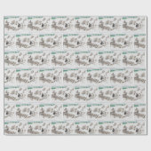 Weihnachtskatzen Wrapping Paper Geschenkpapier (Flach)