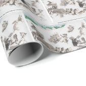 Weihnachtskatzen Wrapping Paper Geschenkpapier (Rolleneckpunkt)