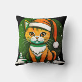 Weihnachtskatzendesign: Niedlich & feierlich Kissen (Rückseite)