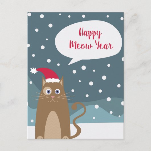 Weihnachtskatzenferien Postkarte (Vorderseite)