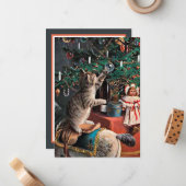 Weihnachtskatzenfestival Mitteilungskarte (Vorderseite/Rückseite Beispiel)