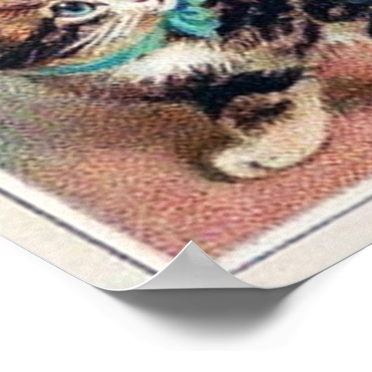 Weihnachtskatzengedicht Feiertag Poster (Ecke)