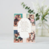 Weihnachtskatzengedicht Postkarte (Stehend Vorderseite)