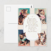 Weihnachtskatzengedicht Postkarte (Vorne/Hinten)