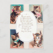 Weihnachtskatzengedicht Postkarte (Vorderseite)