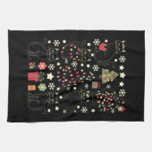 Weihnachtskatzengeschenk für Katzenbesitzer Geschirrtuch (Horizontal)