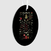 Weihnachtskatzengeschenk für Katzenbesitzer Ornament (Vorderseite)