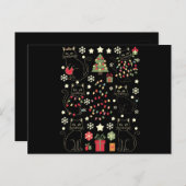 Weihnachtskatzengeschenk für Katzenbesitzer Postkarte (Vorne/Hinten)