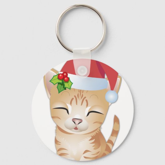 Weihnachtskatzengeschenk Schlüsselkette 2 Schlüsselanhänger (Vorderseite)