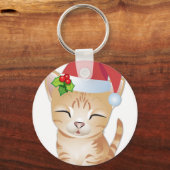 Weihnachtskatzengeschenk Schlüsselkette 2 Schlüsselanhänger (Vorderseite)