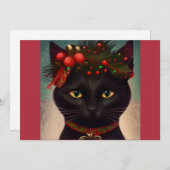 Weihnachtskatzengeschenk T - Shirt Feiertagskarte (Vorne/Hinten)