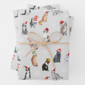 Weihnachtskatzengeschenk, Weihnachtsmuster Geschenkpapier Set (Beispiel)
