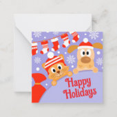 Weihnachtskatzenjunge Mitteilungskarte (Vorderseite)