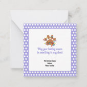 Weihnachtskatzenjunge Mitteilungskarte (Rückseite)