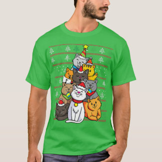 Weihnachtskatzenkatze Weihnachten Weihnachten Weih T-Shirt