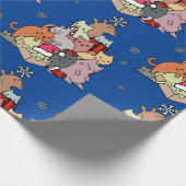 Weihnachtskatzenkatzer Geschenkpapier (Ecke)