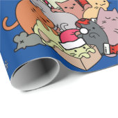 Weihnachtskatzenkatzer Geschenkpapier (Rolleneckpunkt)