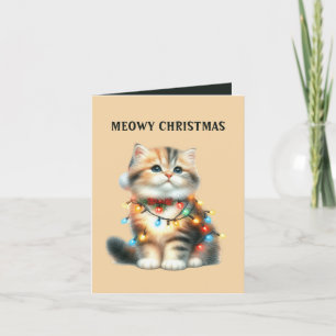Weihnachtskatzenliebhaber schreiben feiertagskarte