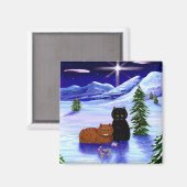 Weihnachtskatzenmäuse Christlich Magnet (Vorderseite/Rückseite)