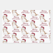 Weihnachtskatzenmuster Geschenkpapier Set (Vorderseite)