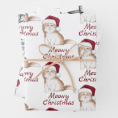 Weihnachtskatzenmuster Geschenkpapier Set (Beispiel)