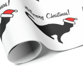 Weihnachtskatzenpapier Geschenkpapier (Rolleneckpunkt)