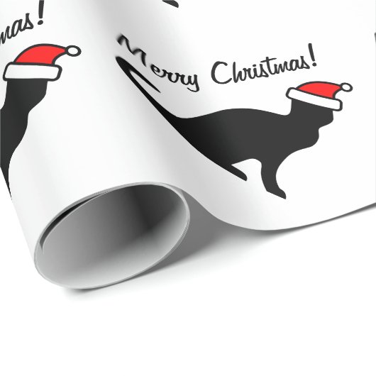 Weihnachtskatzenpapier Geschenkpapier (Rolleneckpunkt)