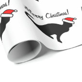 Weihnachtskatzenpapier Geschenkpapier (Rolleneckpunkt)