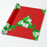 Weihnachtskatzenpflaster Geschenkpapier<br><div class="desc">Weihnachtskatzenpaw,  Pfotenprint,  Weihnachtskatzenjause,  Weihnachtsbaum,  hässliche Weihnachten,  lustige Weihnachten,  Katzenjause,  Kätzchen,  niedliche Katzen,  lustige Katzen</div>