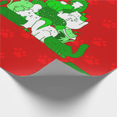 Weihnachtskatzenpflaster Geschenkpapier (Ecke)