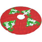 Weihnachtskatzenpflaster Polyester Weihnachtsbaumdecke (Schrägansicht)