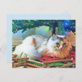 Weihnachtskatzenpostkarte Postkarte (Vorne/Hinten)