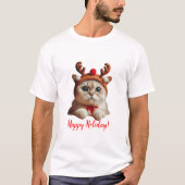 Weihnachtskatzenreiniger T-Shirt (Vorderseite)
