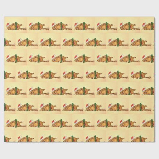 Weihnachtskatzenschale Geschenkpapier (Flach)