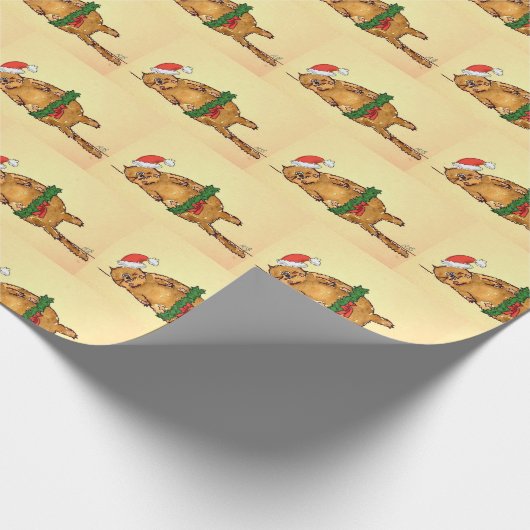 Weihnachtskatzenschale Geschenkpapier (Ecke)