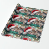 Weihnachtskatzenschlaf Geschenkpapier (Ungerollt)
