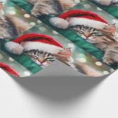 Weihnachtskatzenschlaf Geschenkpapier (Ecke)
