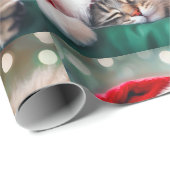 Weihnachtskatzenschlaf Geschenkpapier (Rolleneckpunkt)