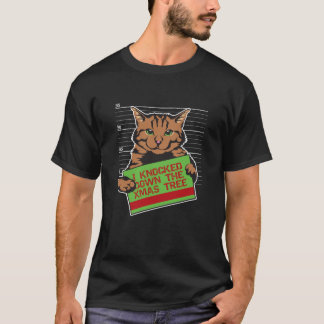 Weihnachtskatzenschuss Tasse Knockte den Tree4682p T-Shirt