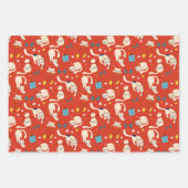 Weihnachtskatzenskandinavier, moderner, heller Tri Geschenkpapier Set (Vorderseite 3)