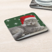 WeihnachtskatzenUntersetzer Getränkeuntersetzer (Linke Seite)