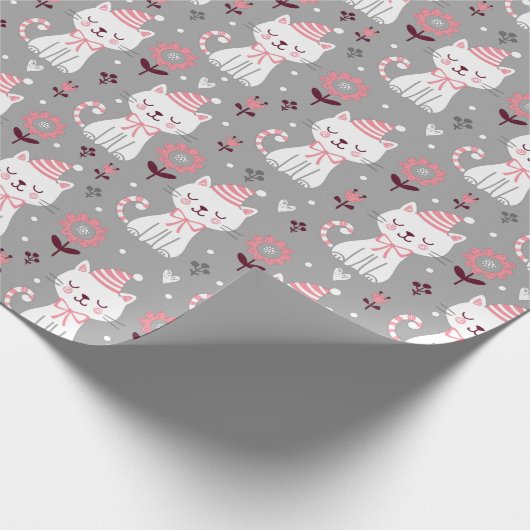 Weihnachtskatzenverpackungsblätter Geschenkpapier (Ecke)