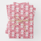 Weihnachtskatzenverpackungsblätter Geschenkpapier Set (Beispiel)