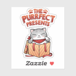 Weihnachtskatzenvorführungen Aufkleber