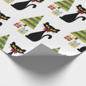 Weihnachtskatzenwackelpapier aus dem Mittelalter Geschenkpapier (Ecke)