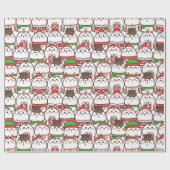 Weihnachtskatzenwaschpapier Geschenkpapier (Flach)