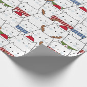 Weihnachtskatzenwaschpapier Geschenkpapier (Ecke)